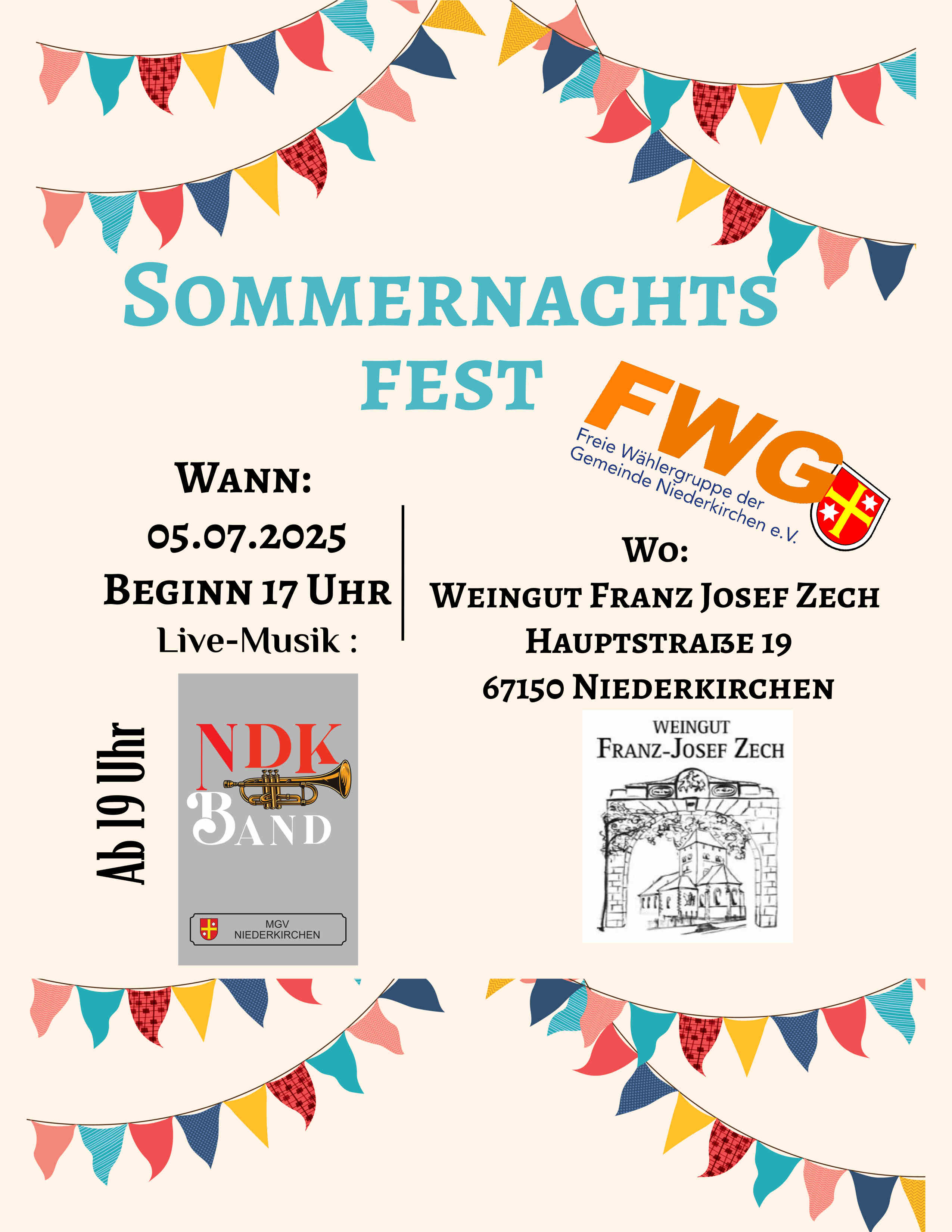 FWG Sommernachtsfest Flyer