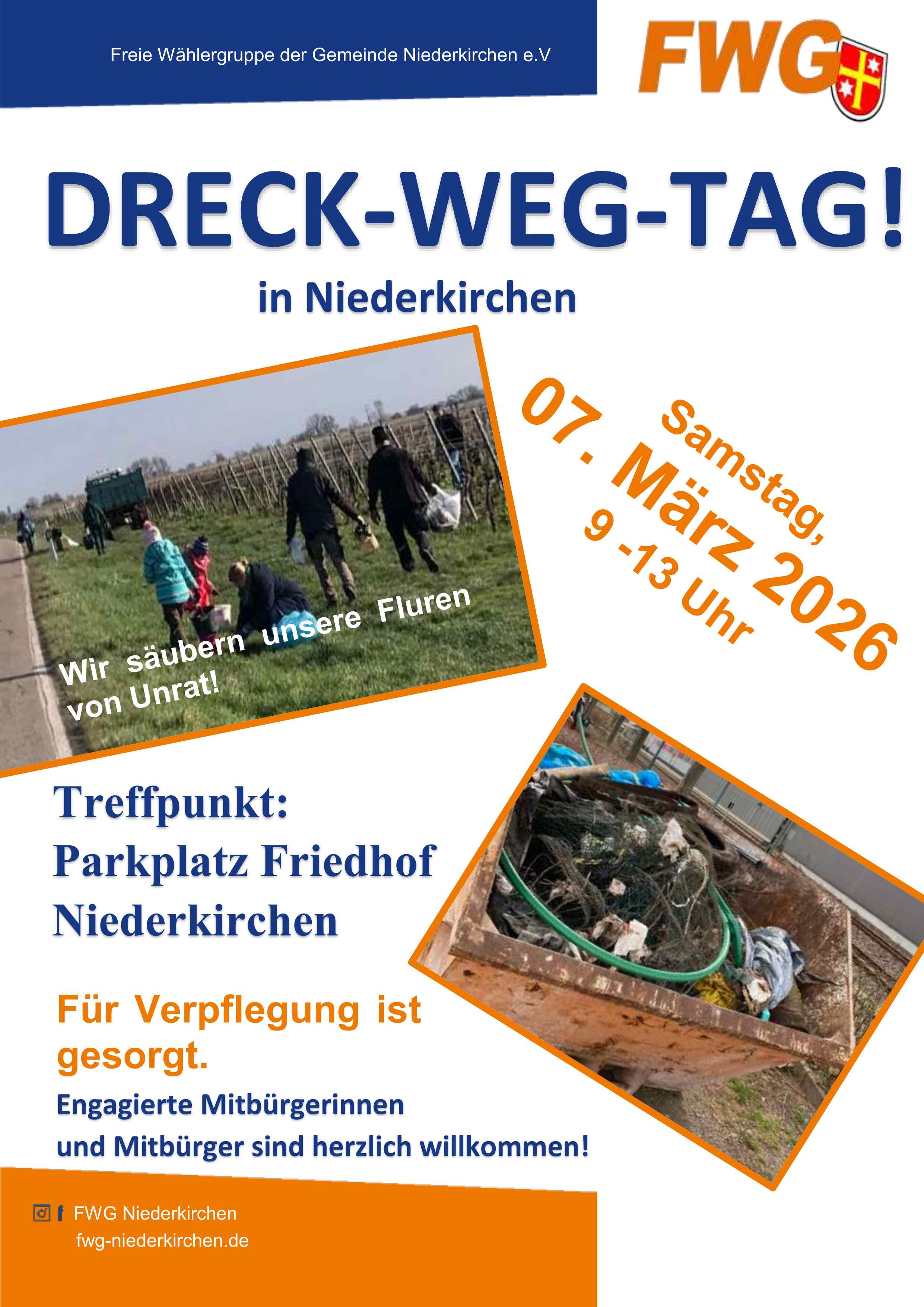 Flyer Dreck-weg-Tag FWG Niederkirchen